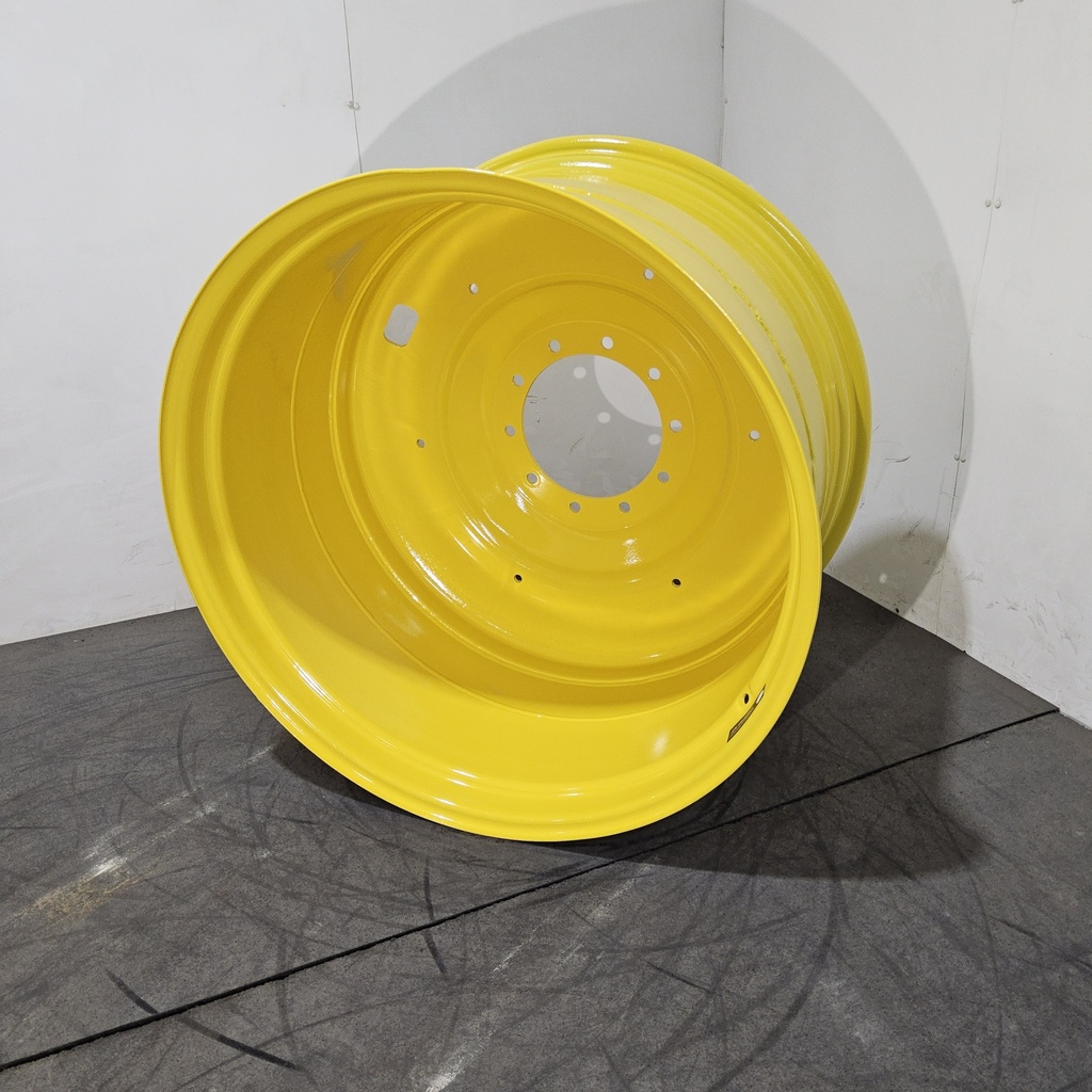 23"W x 38"D, John Deere Yellow 10-Hole Formed Plate , -11.38" Offset