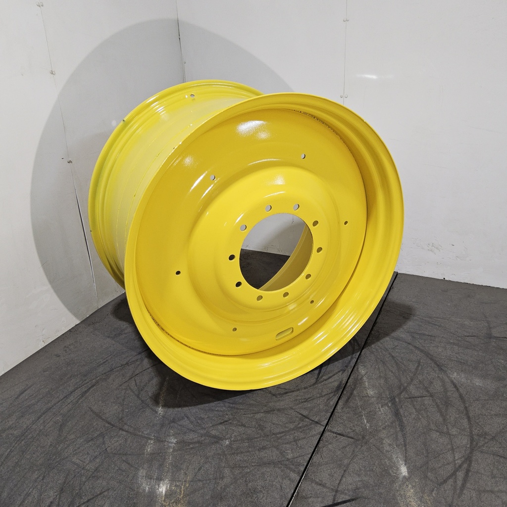23"W x 38"D, John Deere Yellow 10-Hole Formed Plate , -11.38" Offset