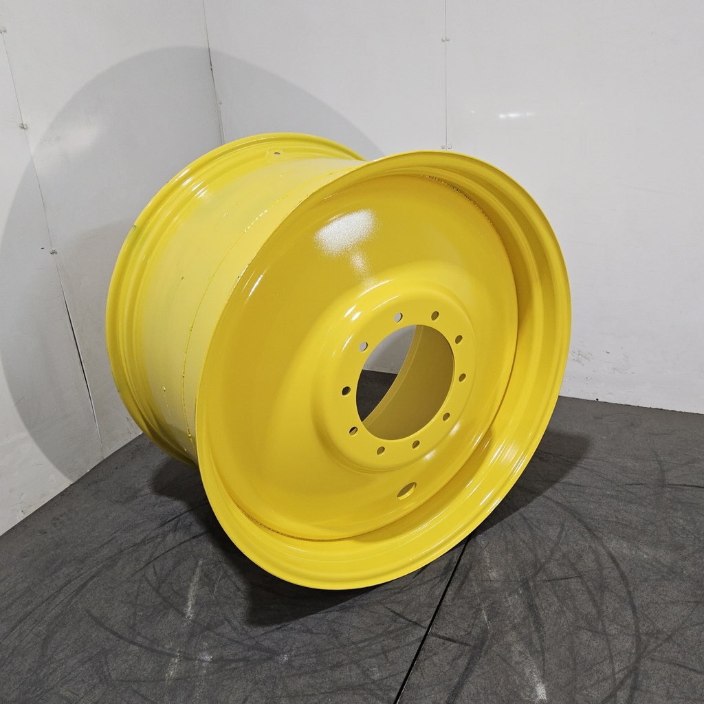 23"W x 38"D, John Deere Yellow 10-Hole Formed Plate , -11.25" Offset