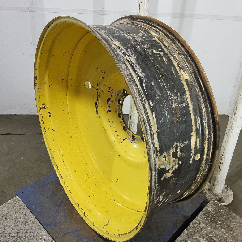 16"W x 46"D, John Deere Yellow 10-Hole Formed Plate , -9.25" Offset