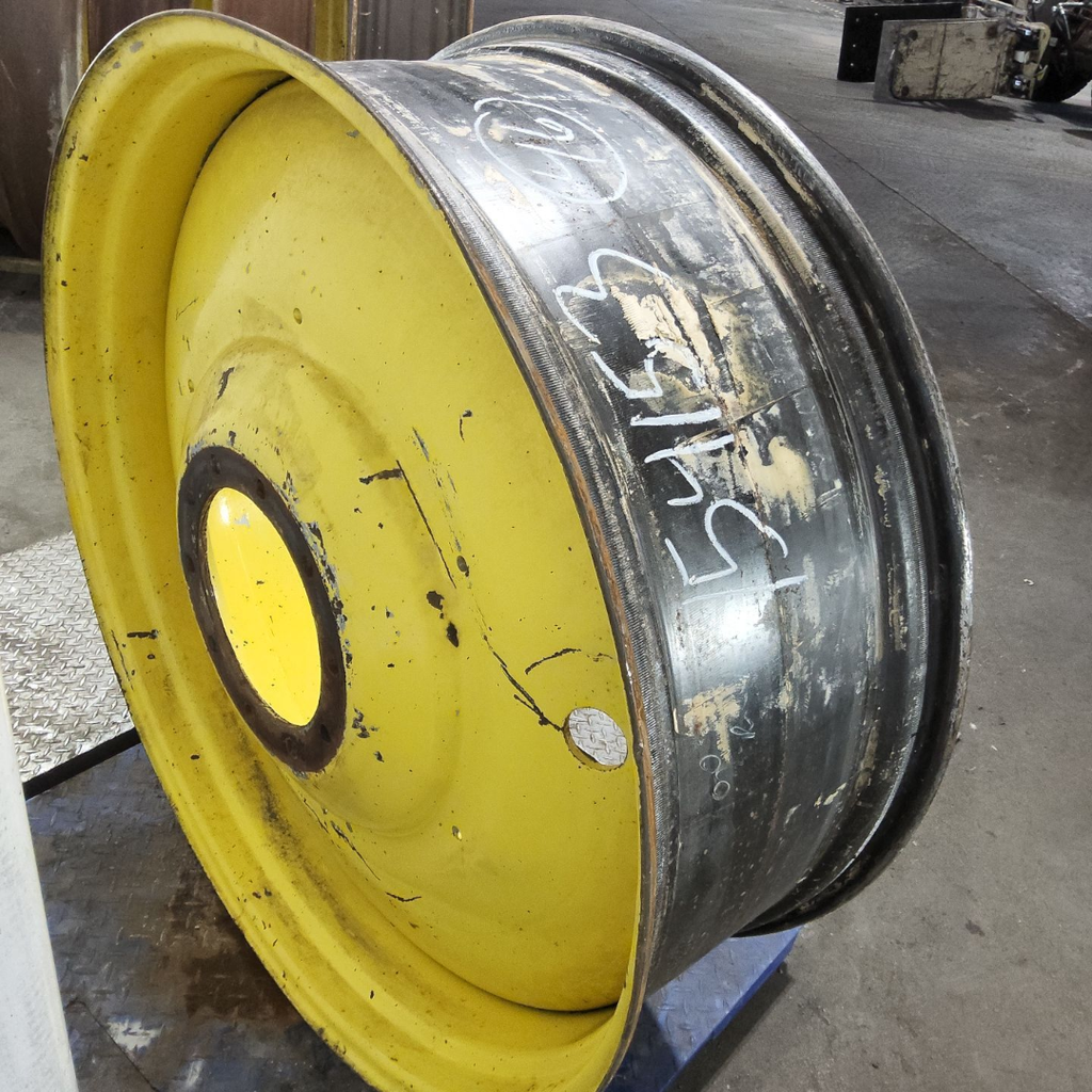 16"W x 46"D, John Deere Yellow 10-Hole Formed Plate , -9.25" Offset