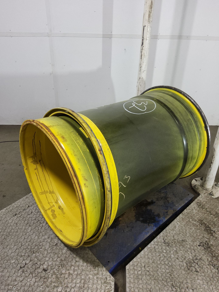 44"W x 32"D, John Deere Yellow 10-Hole 3 Piece Formed Plate , -2.12" Offset