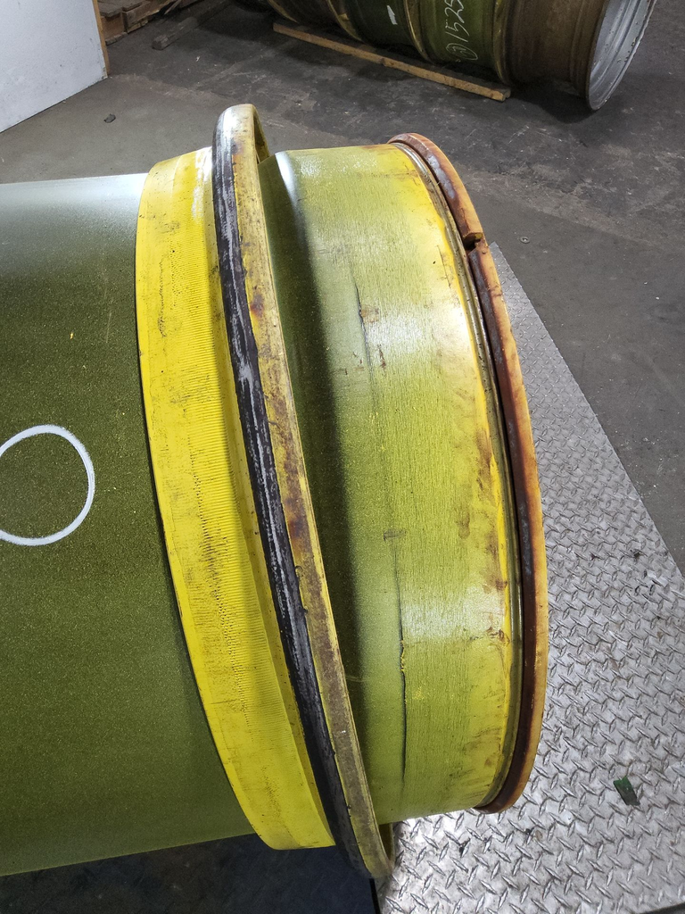 44"W x 32"D, John Deere Yellow 10-Hole 3 Piece Formed Plate , -2.12" Offset