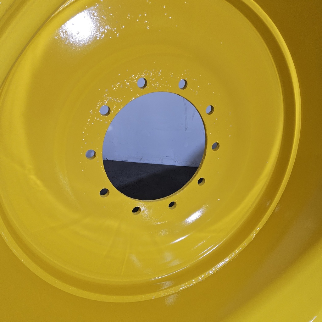 27"W x 32"D, John Deere Yellow 10-Hole Formed Plate , 2.62" Offset