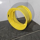 15"W x 28"D, John Deere Yellow 8-Hole Waffle Wheel (Groups of 2 Bolts) , 2.38" Offset