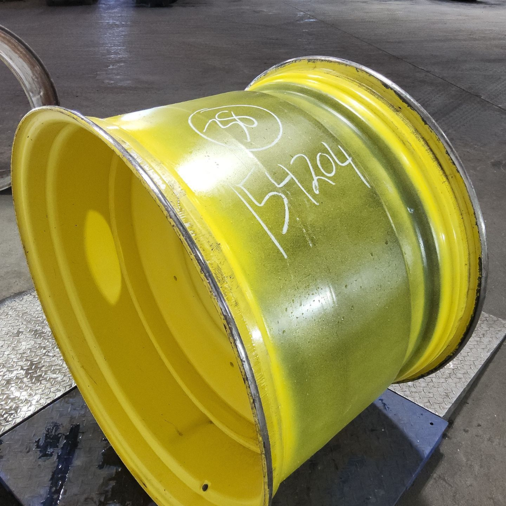 27"W x 38"D, John Deere Yellow 10-Hole Formed Plate , -3.62" Offset