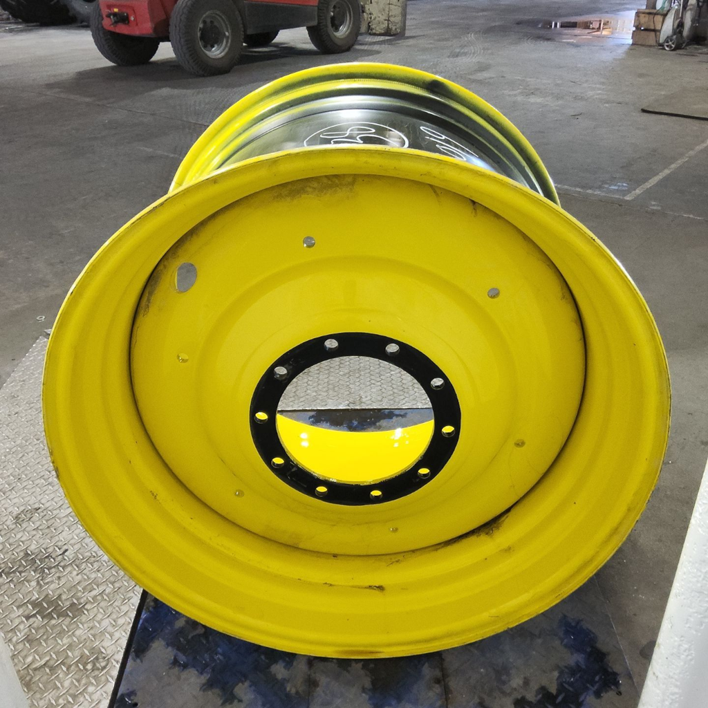 27"W x 38"D, John Deere Yellow 10-Hole Formed Plate , -11.38" Offset