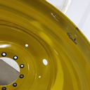 27"W x 38"D, John Deere Yellow 10-Hole Formed Plate , -11.38" Offset