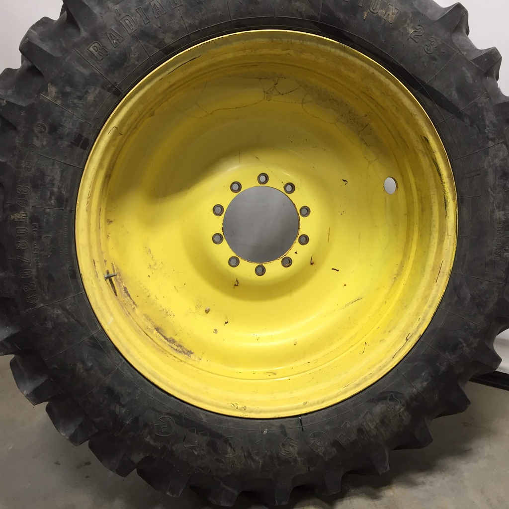 12"W x 46"D, John Deere Yellow 10-Hole Bubble Disc