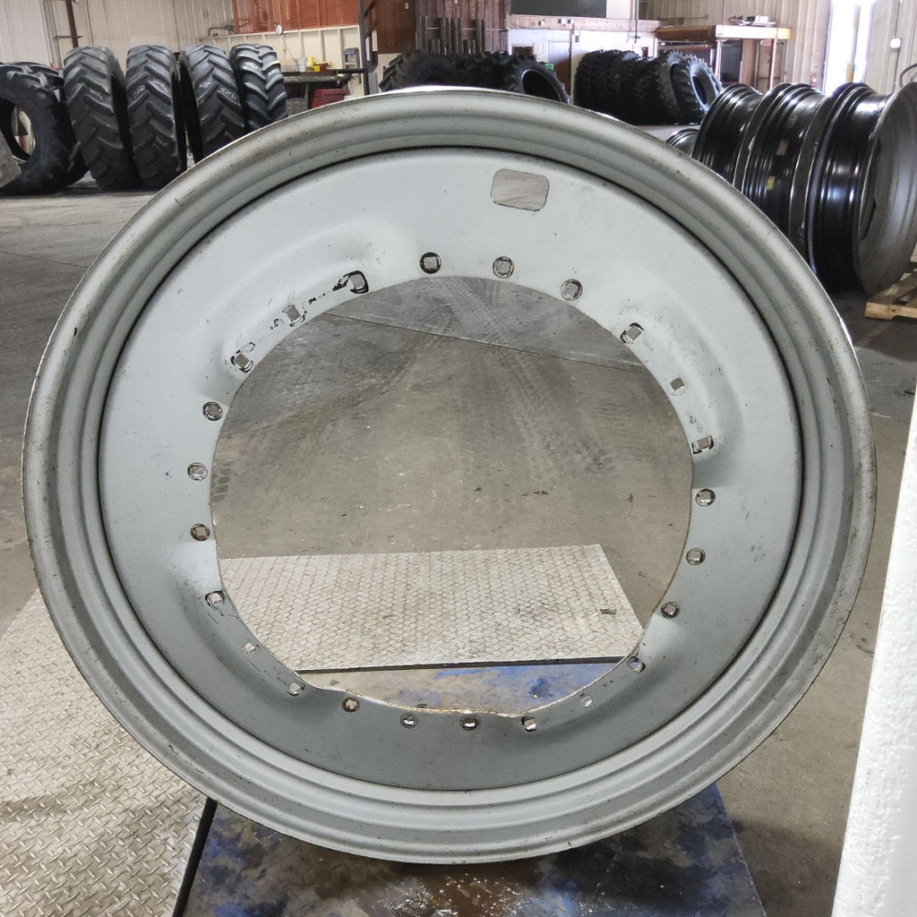 12"W x 50"D, Case IH Silver Mist 12-Hole Waffle Wheel (Groups of 3 bolts) , 6.75" Offset