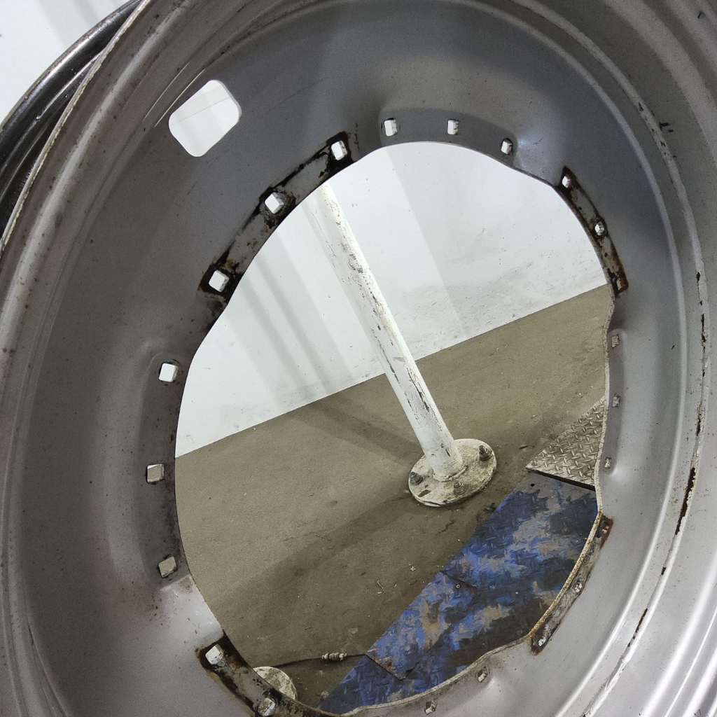 12"W x 50"D, Case IH Silver Mist 12-Hole Waffle Wheel (Groups of 3 bolts) , 6.75" Offset