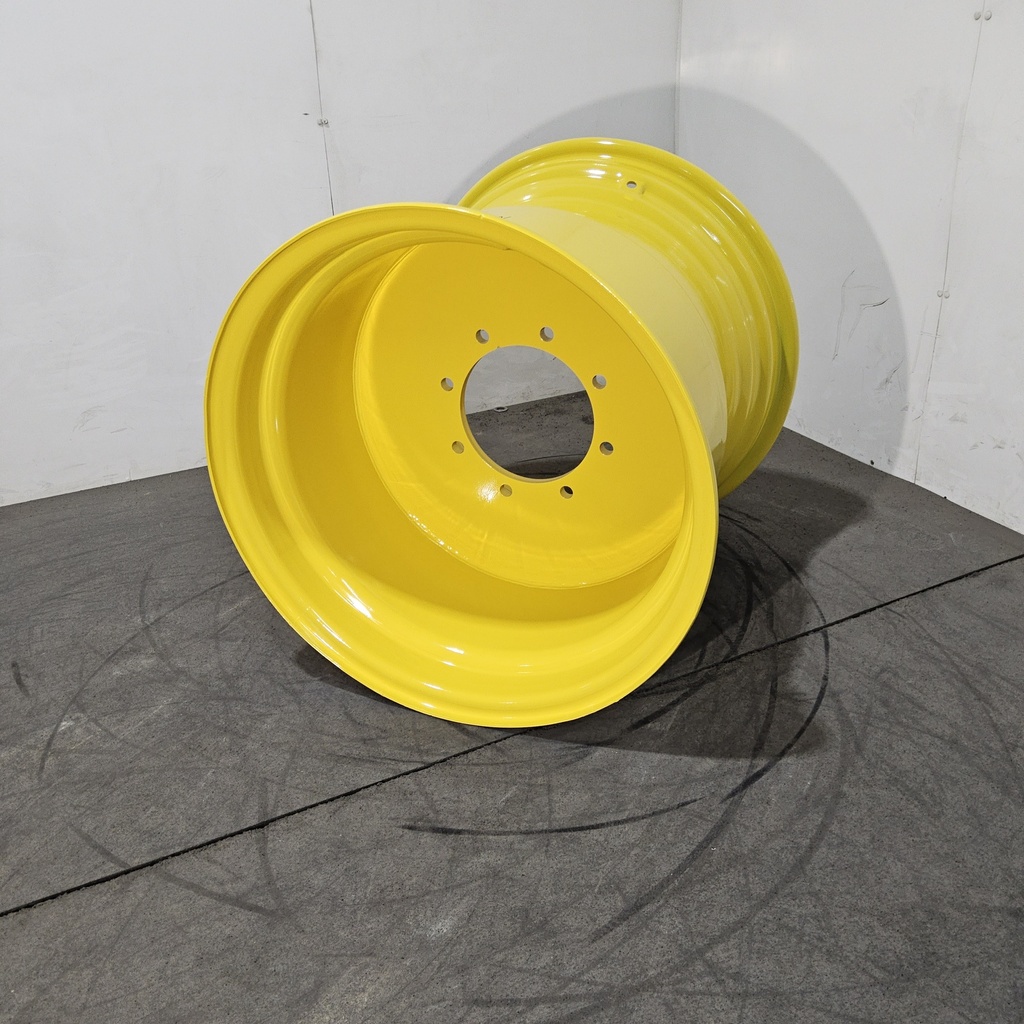 25"W x 26"D, John Deere Yellow 8-Hole Flat Plate , -1.12" Offset
