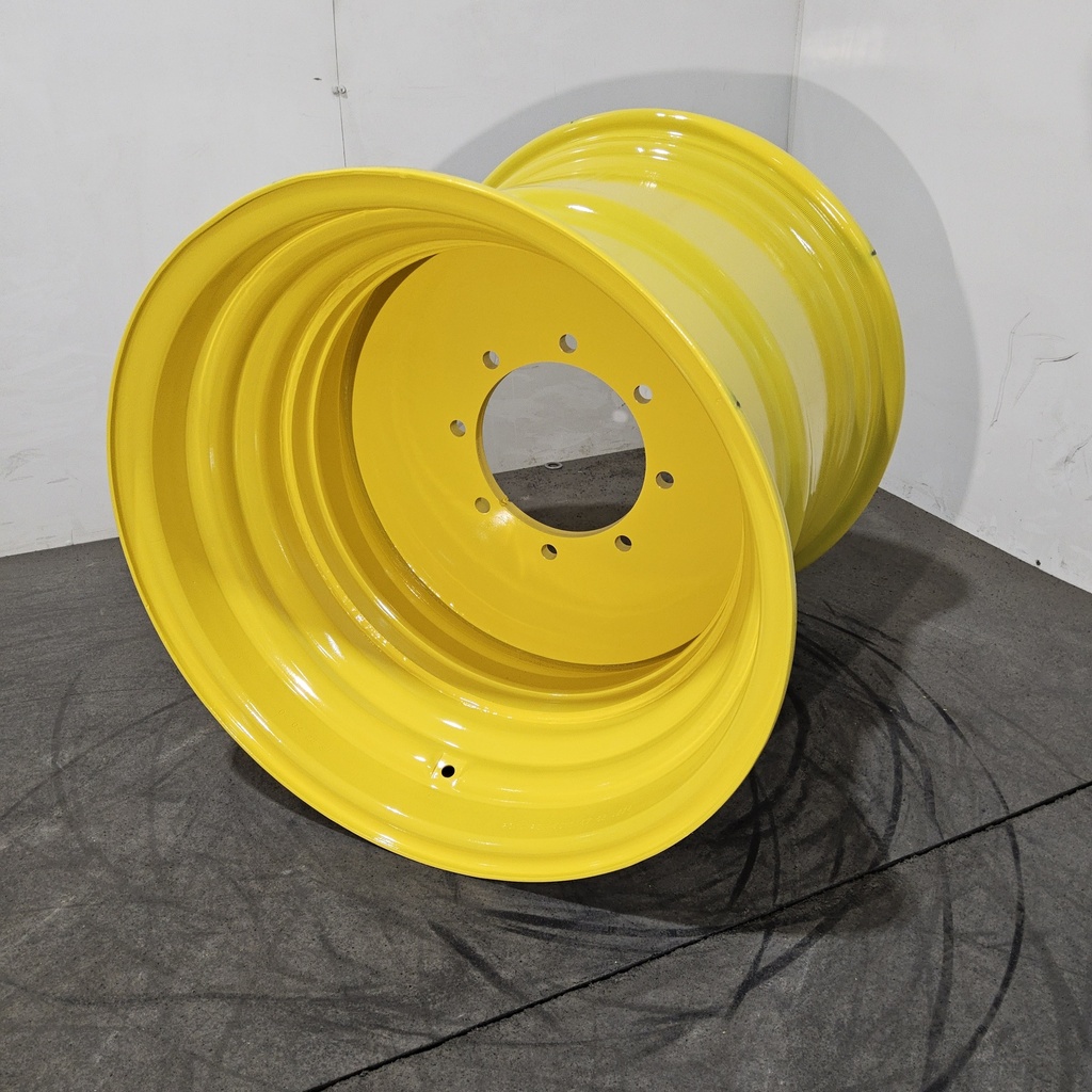 25"W x 26"D, John Deere Yellow 8-Hole Flat Plate , -1.12" Offset