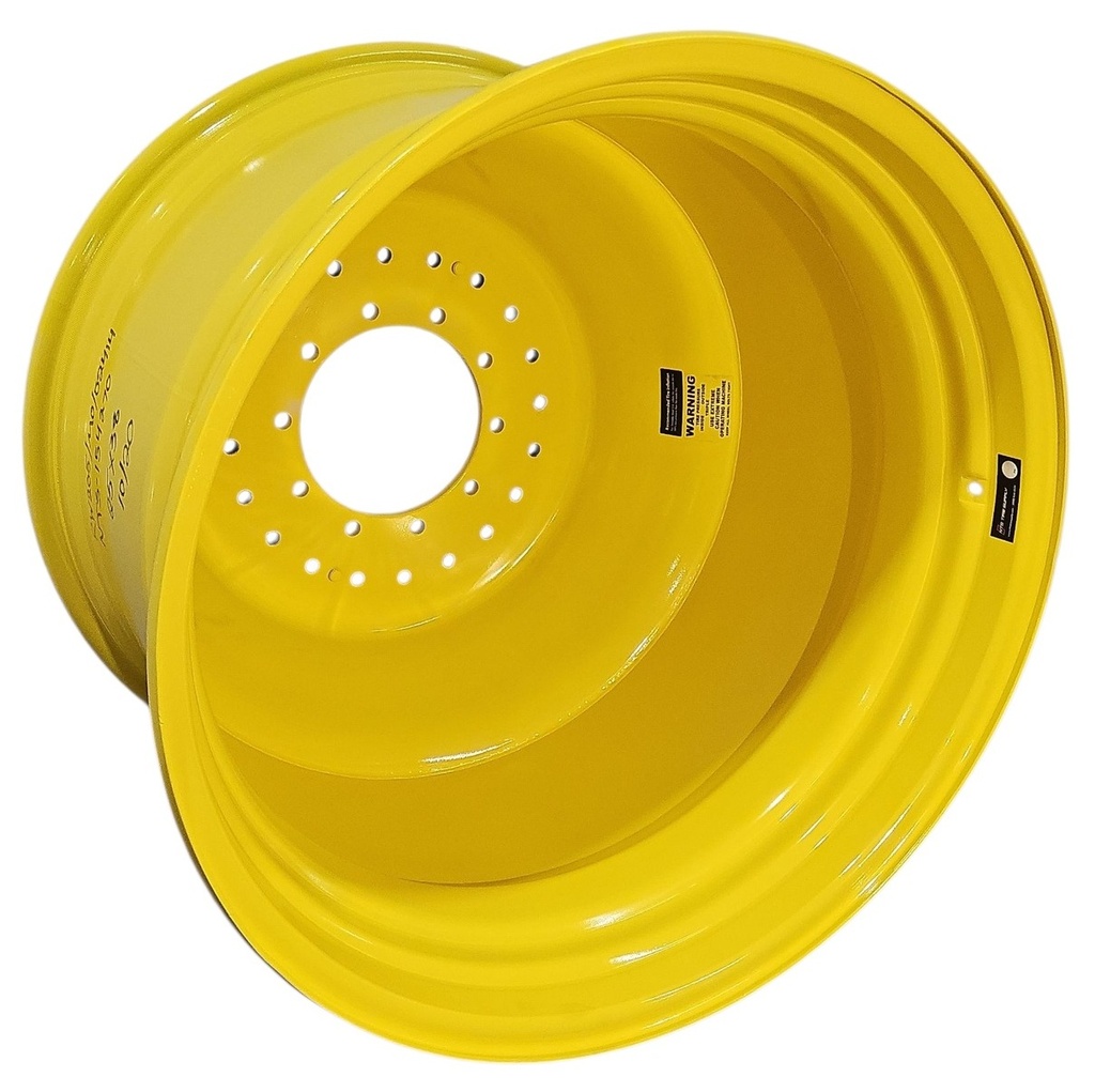 25"W x 38"D, John Deere Yellow 10-Hole Straddle Dual - Inside Main , -17.25" Offset