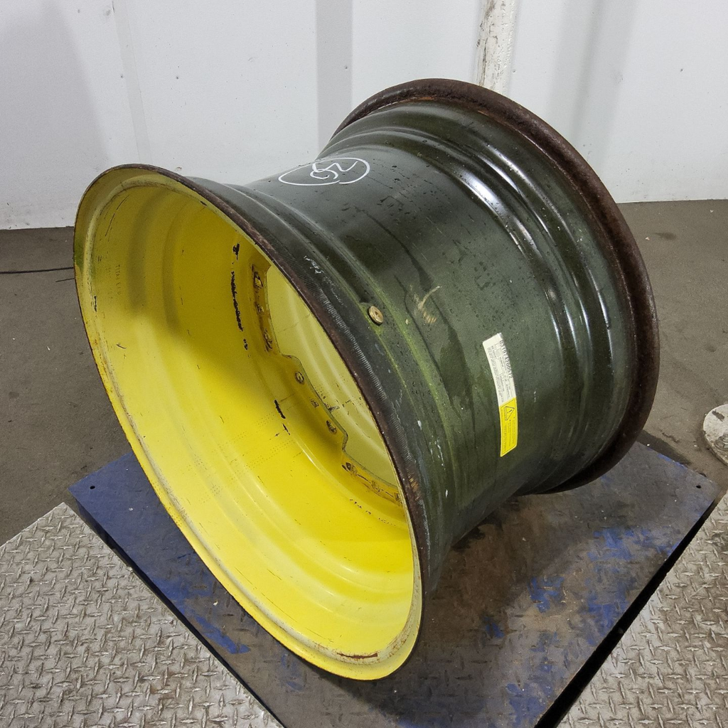 20"W x 30"D, John Deere Yellow 12-Hole Waffle Wheel (Groups of 3 bolts) , 10.38" Offset