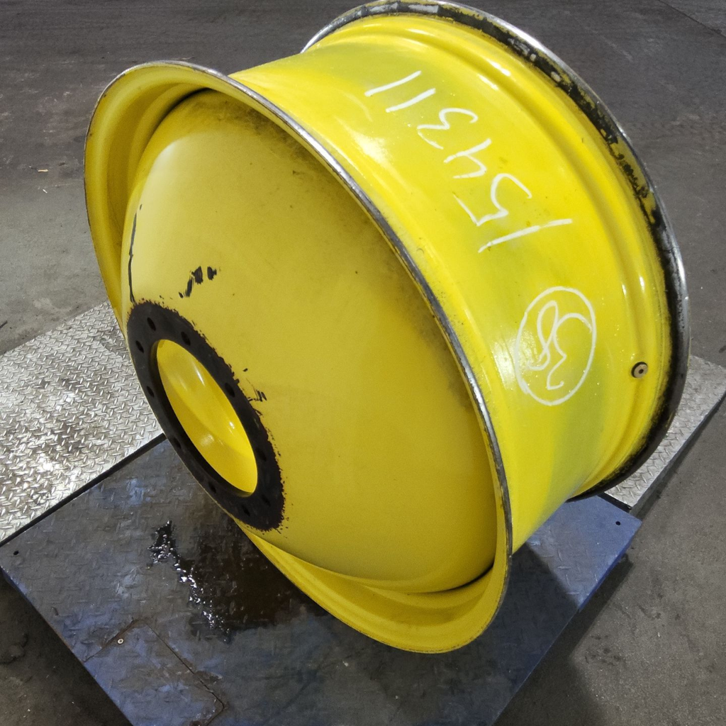 16"W x 38"D, John Deere Yellow 10-Hole Dolly Dual , -13.12" Offset