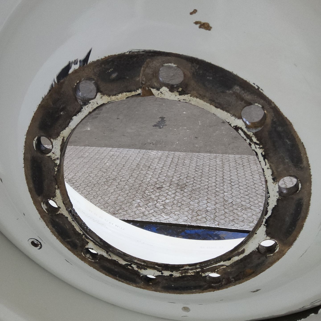 23"W x 42"D, New Holland White 10-Hole Formed Plate , 11.62" Offset