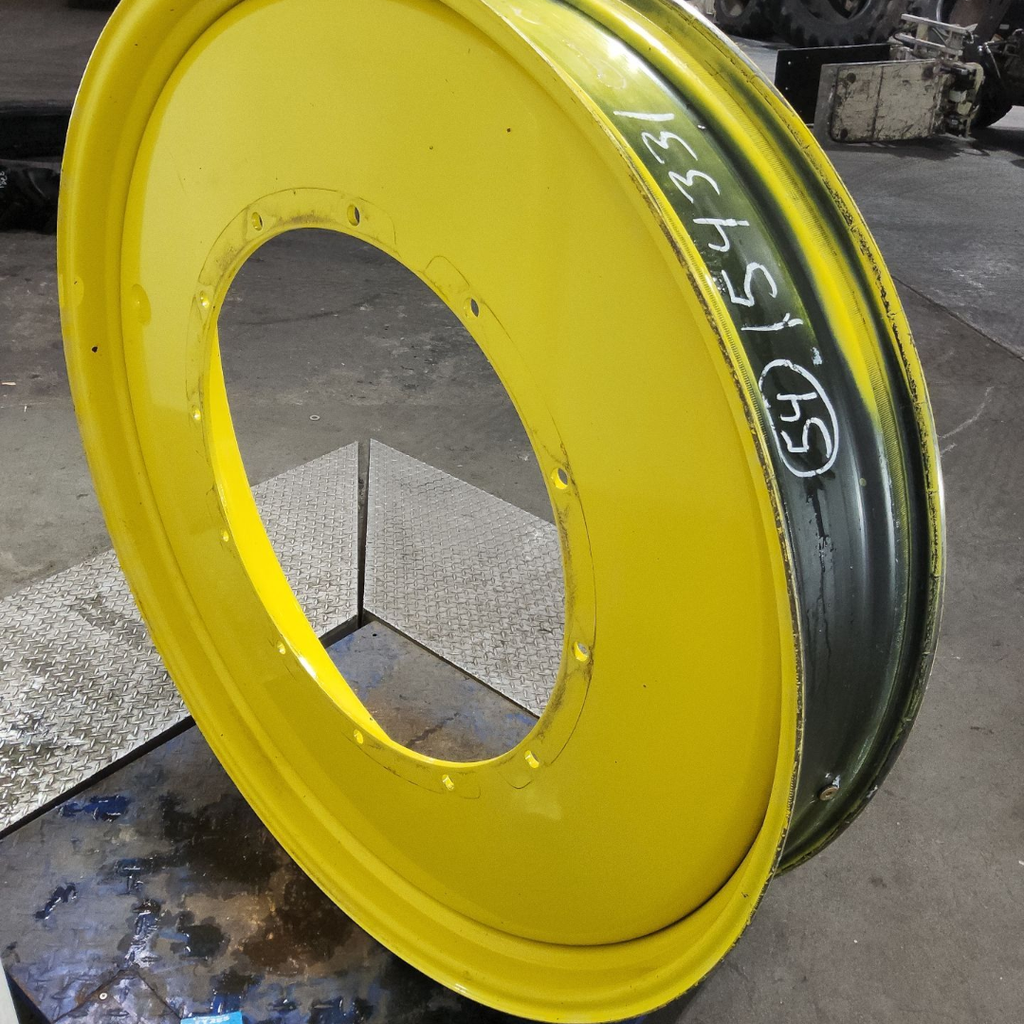 10"W x 54"D, John Deere Yellow 12-Hole Stub Disc , -2.44" Offset