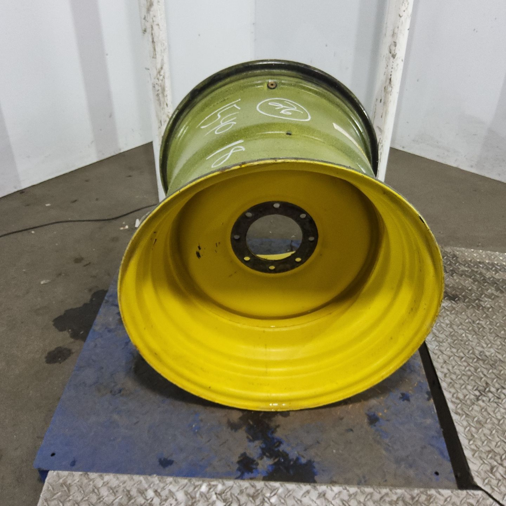 25"W x 26"D, John Deere Yellow 8-Hole Formed Plate , -2.62" Offset