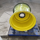 25"W x 26"D, John Deere Yellow 8-Hole Formed Plate , -2.62" Offset
