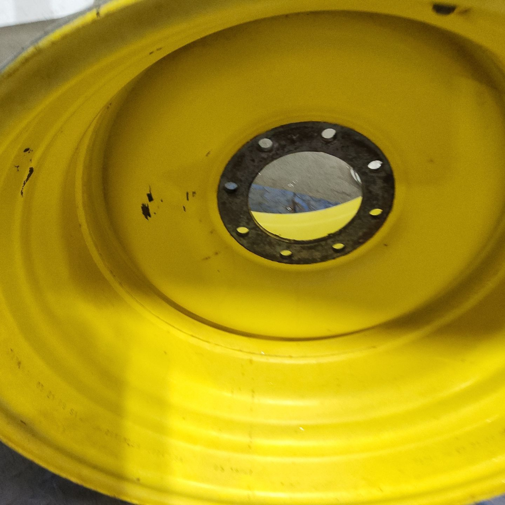 25"W x 26"D, John Deere Yellow 8-Hole Formed Plate , -2.62" Offset