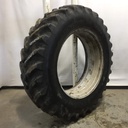 18.4/R42 Armstrong Hi Traction Lug Radial R-1 on Case IH Silver Mist 0-Hole Double Bevel 42" Cast 60%