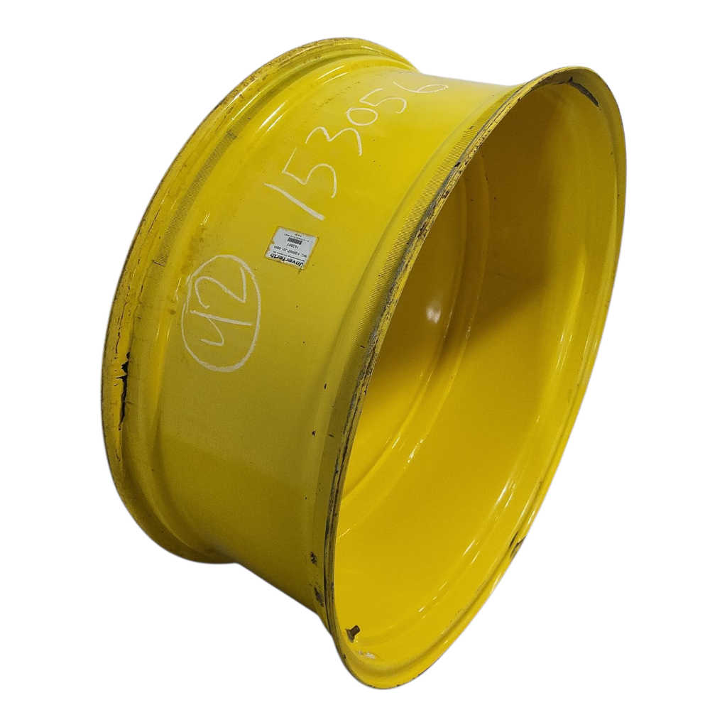 16"W x 42"D, John Deere Yellow 10-Hole Formed Plate , -11.75" Offset