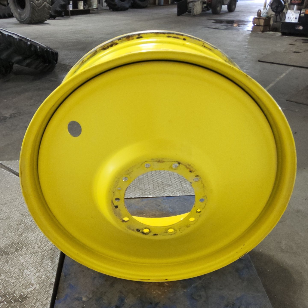 16"W x 42"D, John Deere Yellow 10-Hole Formed Plate , -11.75" Offset