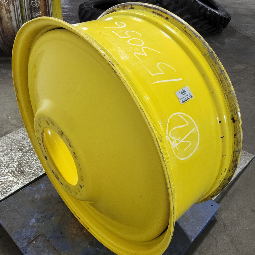 16"W x 42"D, John Deere Yellow 10-Hole Formed Plate , -11.75" Offset