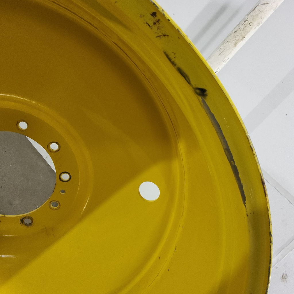 16"W x 42"D, John Deere Yellow 10-Hole Formed Plate , -11.75" Offset