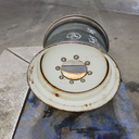 20"W x 26"D, New Holland White 8-Hole Formed Plate , 3.88" Offset