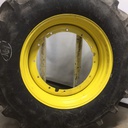 620/70R42 Firestone Radial All Traction DT R-1W on John Deere Yellow 12-Hole Stub Disc 75%