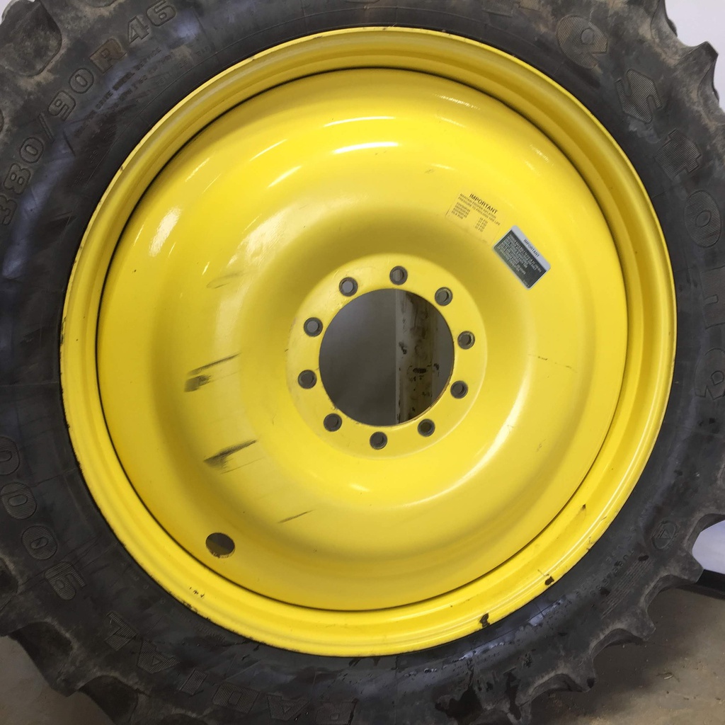 13"W x 46"D, John Deere Yellow 10-Hole Bubble Disc