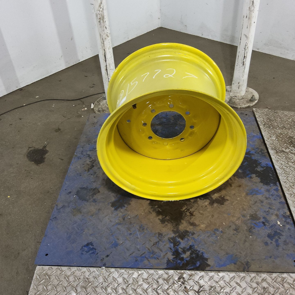14"W x 20"D, John Deere Yellow 8-Hole Formed Plate , 7.56" Offset