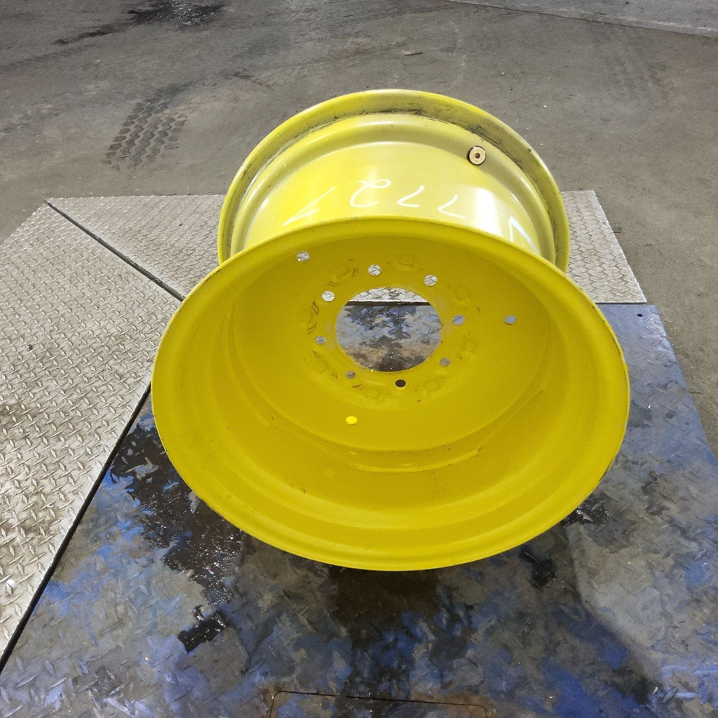 14"W x 20"D, John Deere Yellow 8-Hole Formed Plate , 7.56" Offset