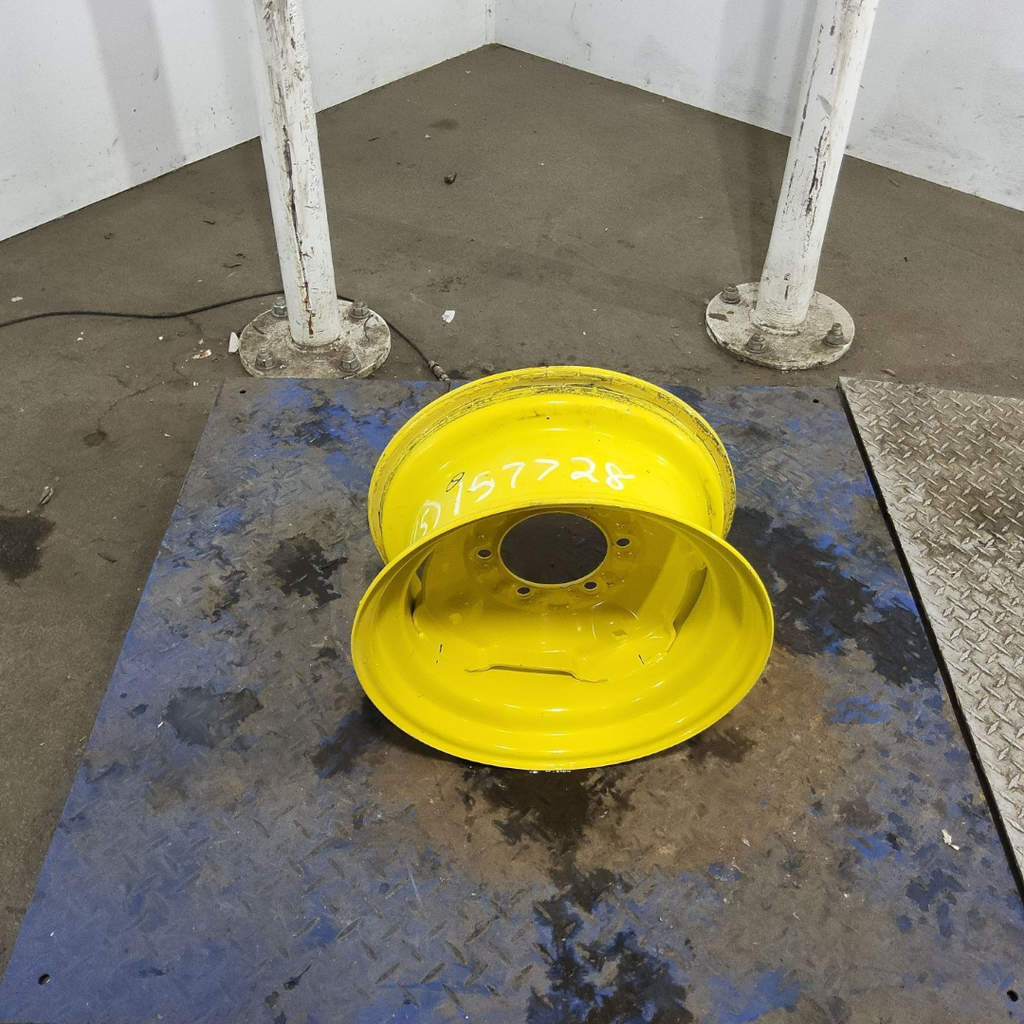 7"W x 15"D, John Deere Yellow 6-Hole Formed Plate , 4.25" Offset