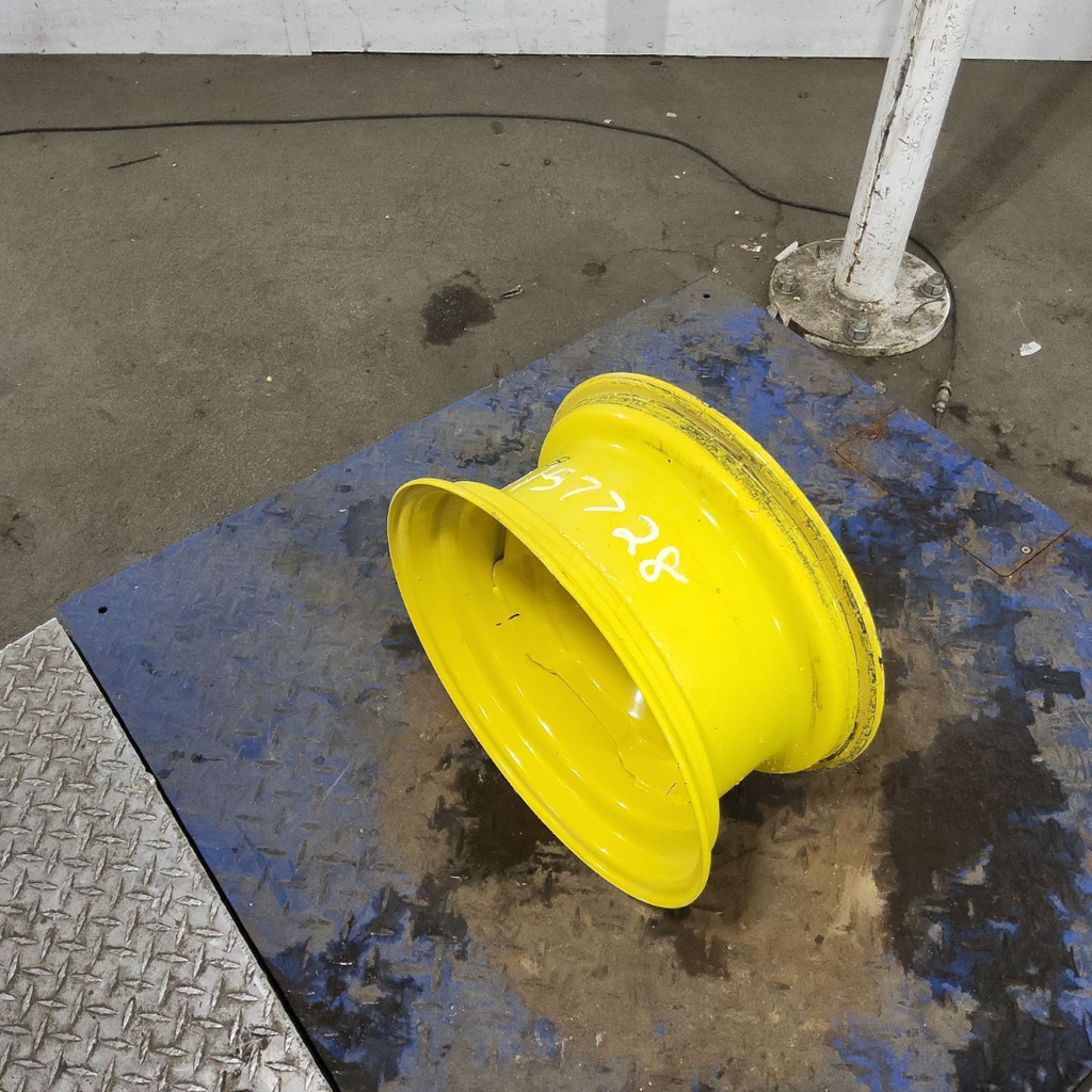7"W x 15"D, John Deere Yellow 6-Hole Formed Plate , 4.25" Offset