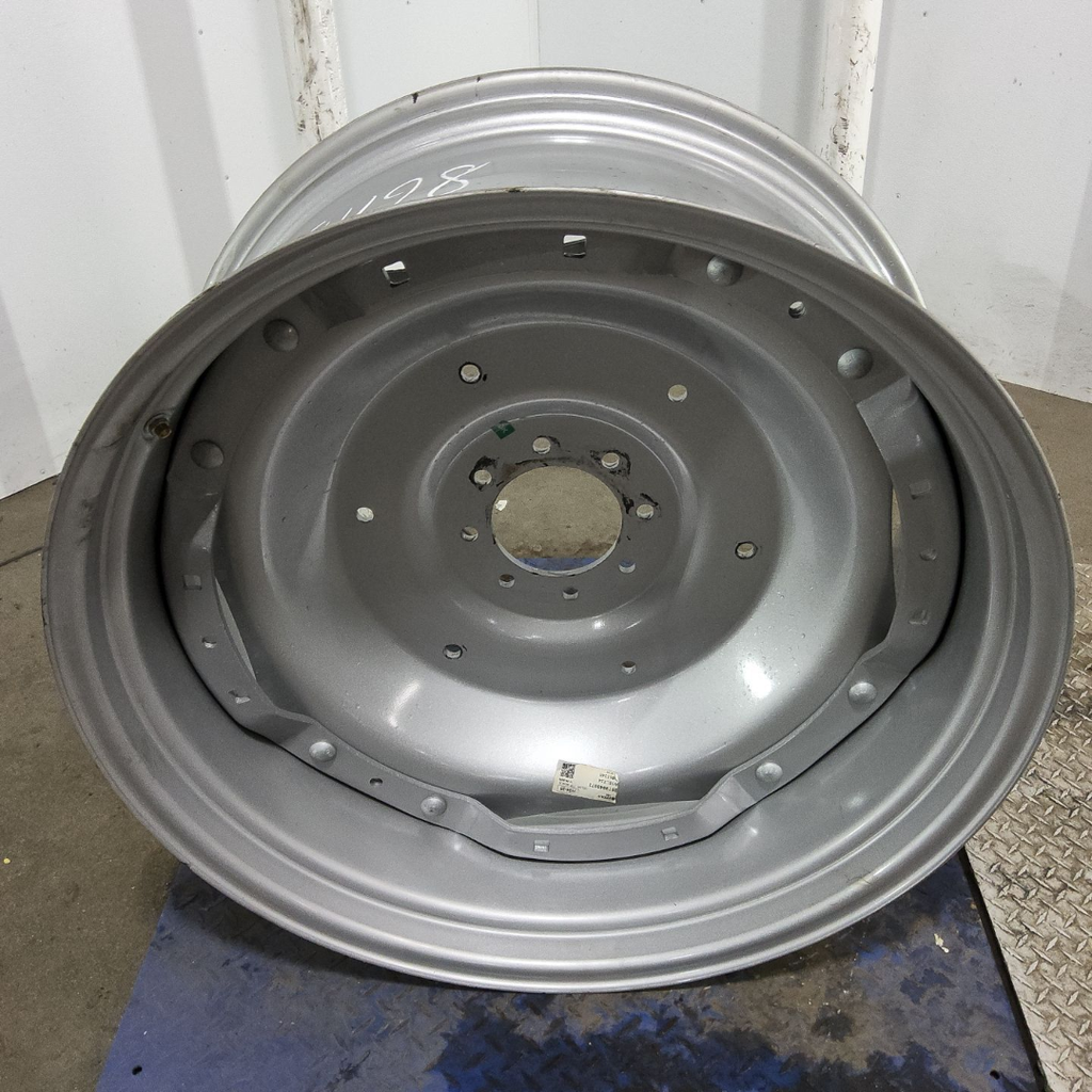 15"W x 34"D, Case IH Silver Mist 8-Hole Waffle Wheel (Groups of 2 Bolts) , 7.88" Offset