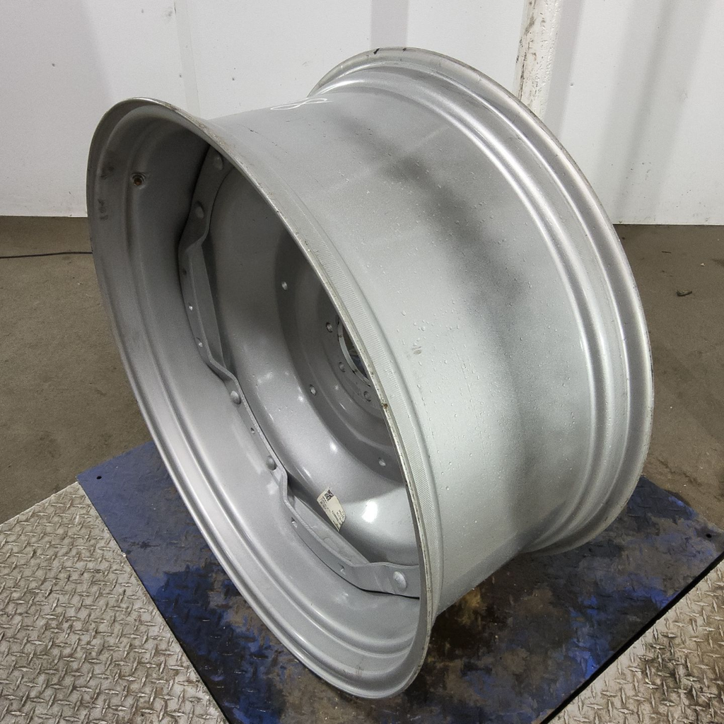 15"W x 34"D, Case IH Silver Mist 8-Hole Waffle Wheel (Groups of 2 Bolts) , 7.88" Offset