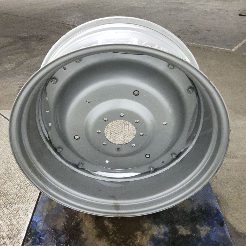 15"W x 34"D, Case IH Silver Mist 8-Hole Waffle Wheel (Groups of 2 Bolts) , 7.88" Offset