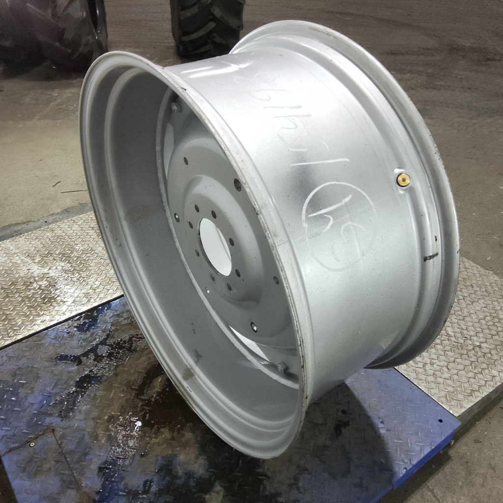 15"W x 34"D, Case IH Silver Mist 8-Hole Waffle Wheel (Groups of 2 Bolts) , 7.88" Offset