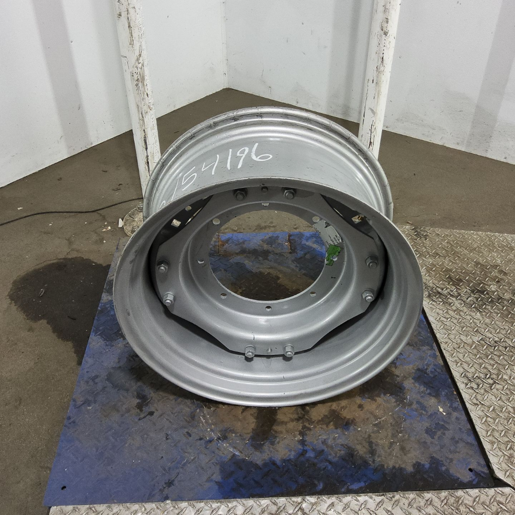12"W x 24"D, Case IH Silver Mist 8-Hole Waffle Wheel (Groups of 2 bolts) , 2.12" Offset