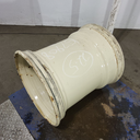 24"W x 22.5"D, Off White 10-Hole Flat Plate , -0.88" Offset