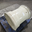 24"W x 22.5"D, Off White 10-Hole Flat Plate , -0.88" Offset