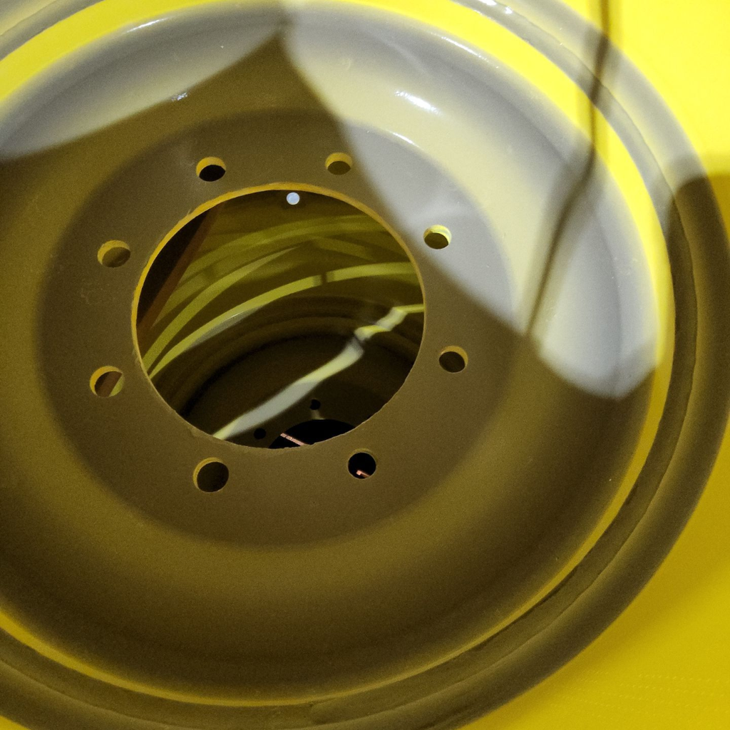 25"W x 26"D, John Deere Yellow 8-Hole Formed Plate
