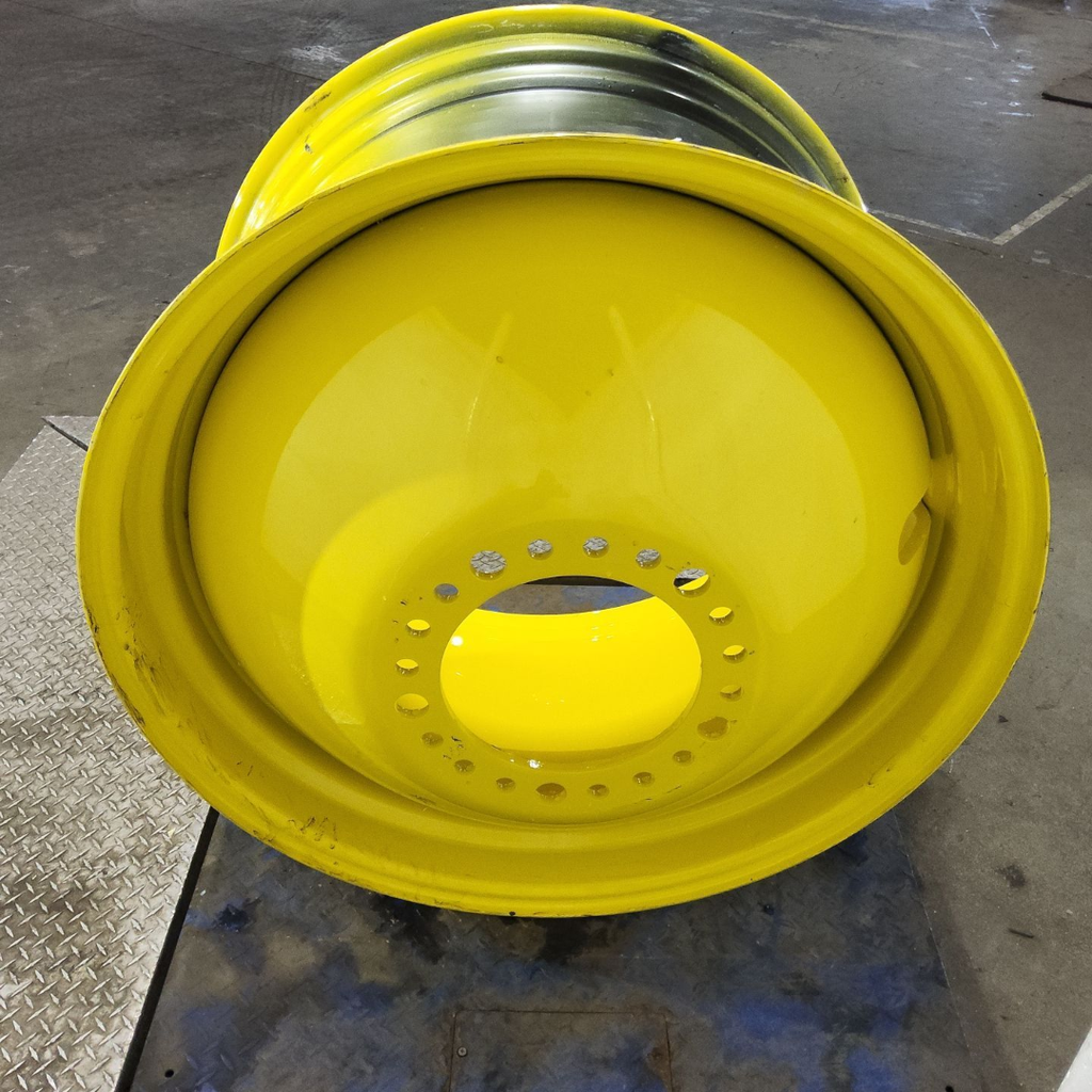 23"W x 38"D, John Deere Yellow 20-Hole Dolly Dual , -16.38" Offset