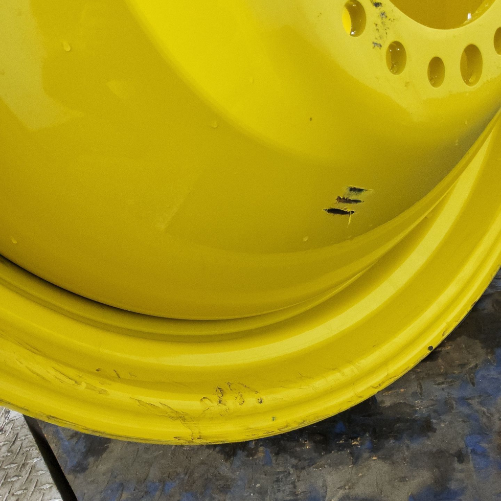 23"W x 38"D, John Deere Yellow 20-Hole Dolly Dual , -16.38" Offset