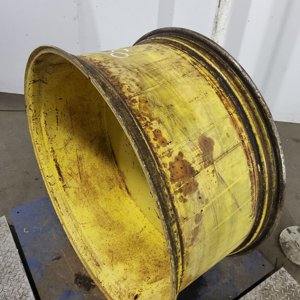 18"W x 38"D, John Deere Yellow 10-Hole Formed Plate , -6" Offset
