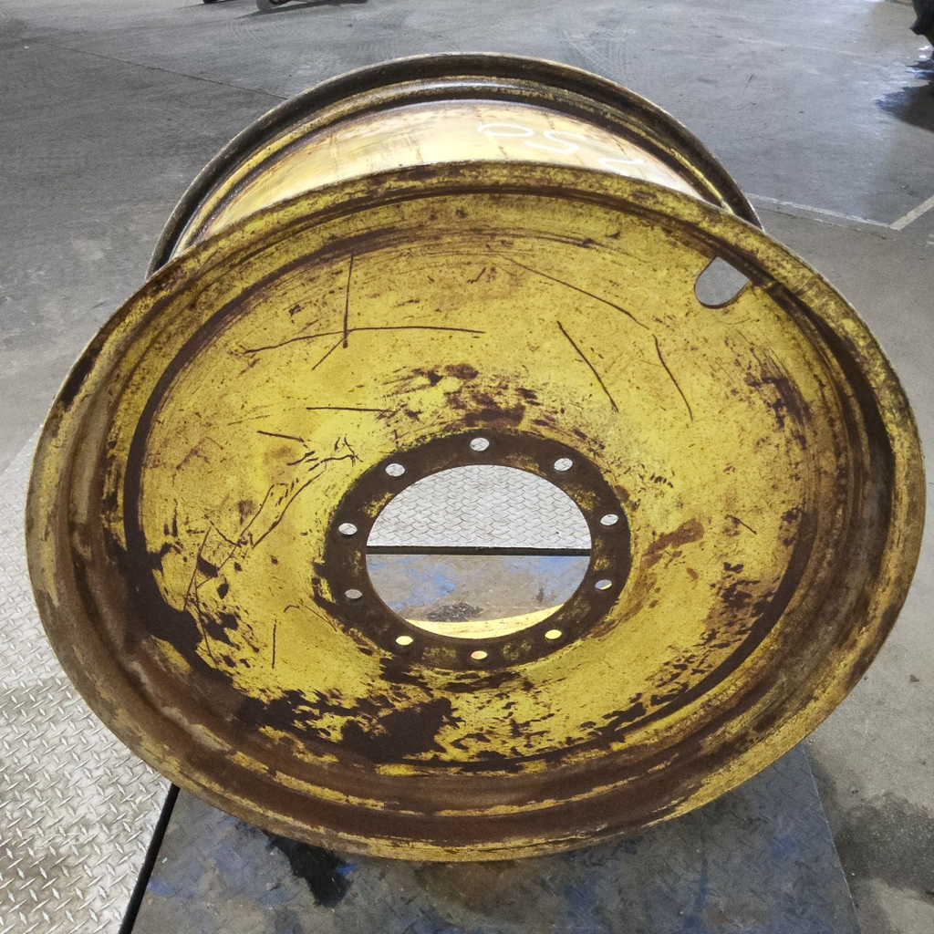 18"W x 38"D, John Deere Yellow 10-Hole Formed Plate , -6" Offset