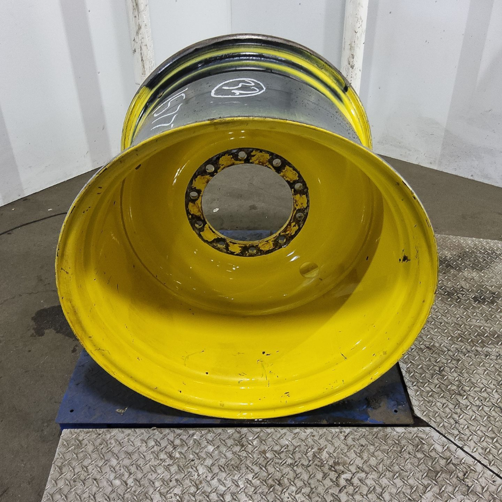 27"W x 32"D, John Deere Yellow 10-Hole Formed Plate , 2.62" Offset